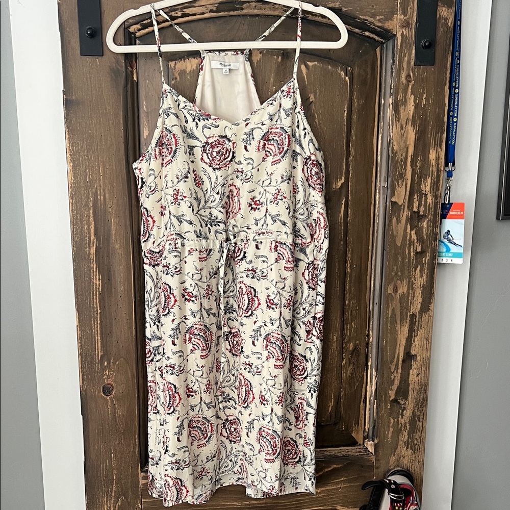Madewell Red and Black Patterned Dress